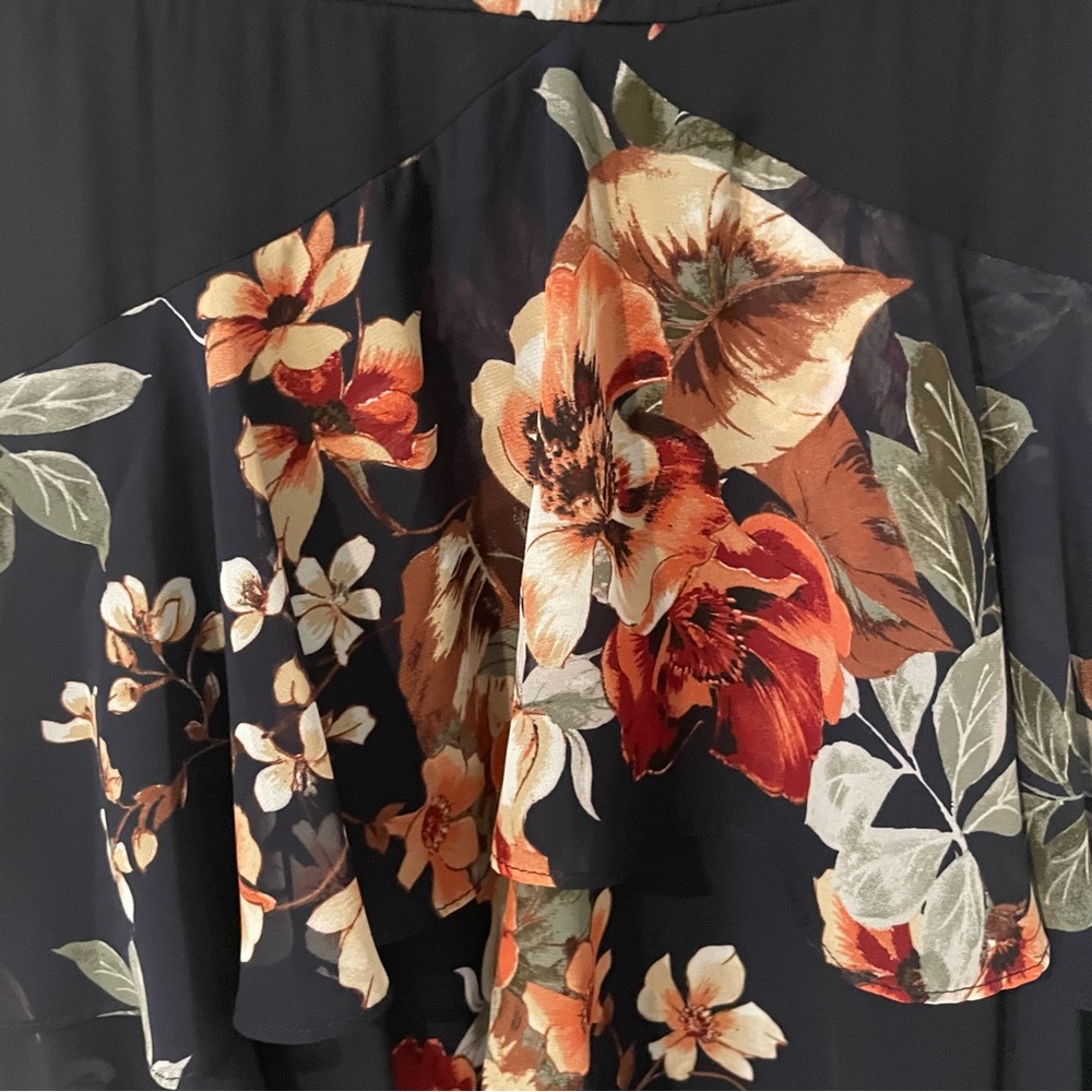 Lulus Dance under the stars in the Midnight Mood Navy Blue Floral Maxi Size M - Picture 11 of 11